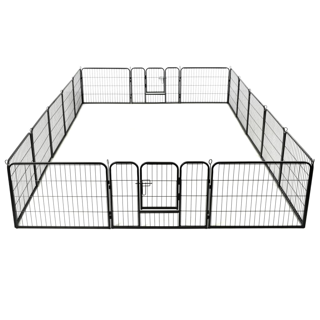 Pentuaitaus 16 paneelia teräs 60x80 cm musta