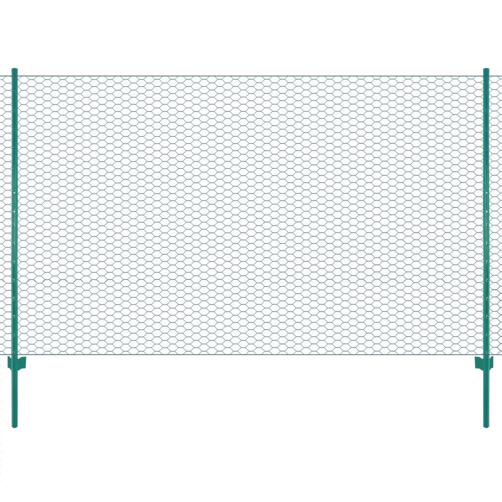 Verkkoaita tolpilla teräs 25x2 m vihreä