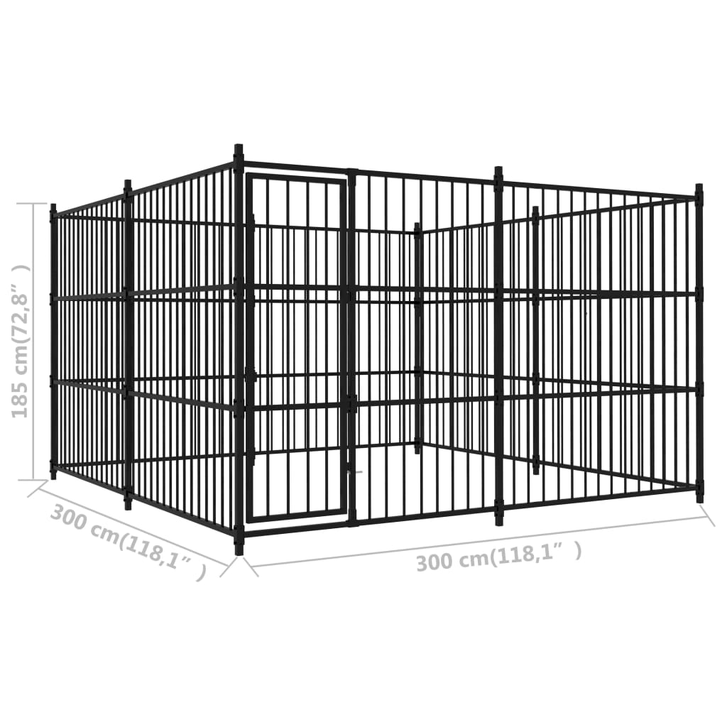 Outdoor dog cage 300x300x185 cm