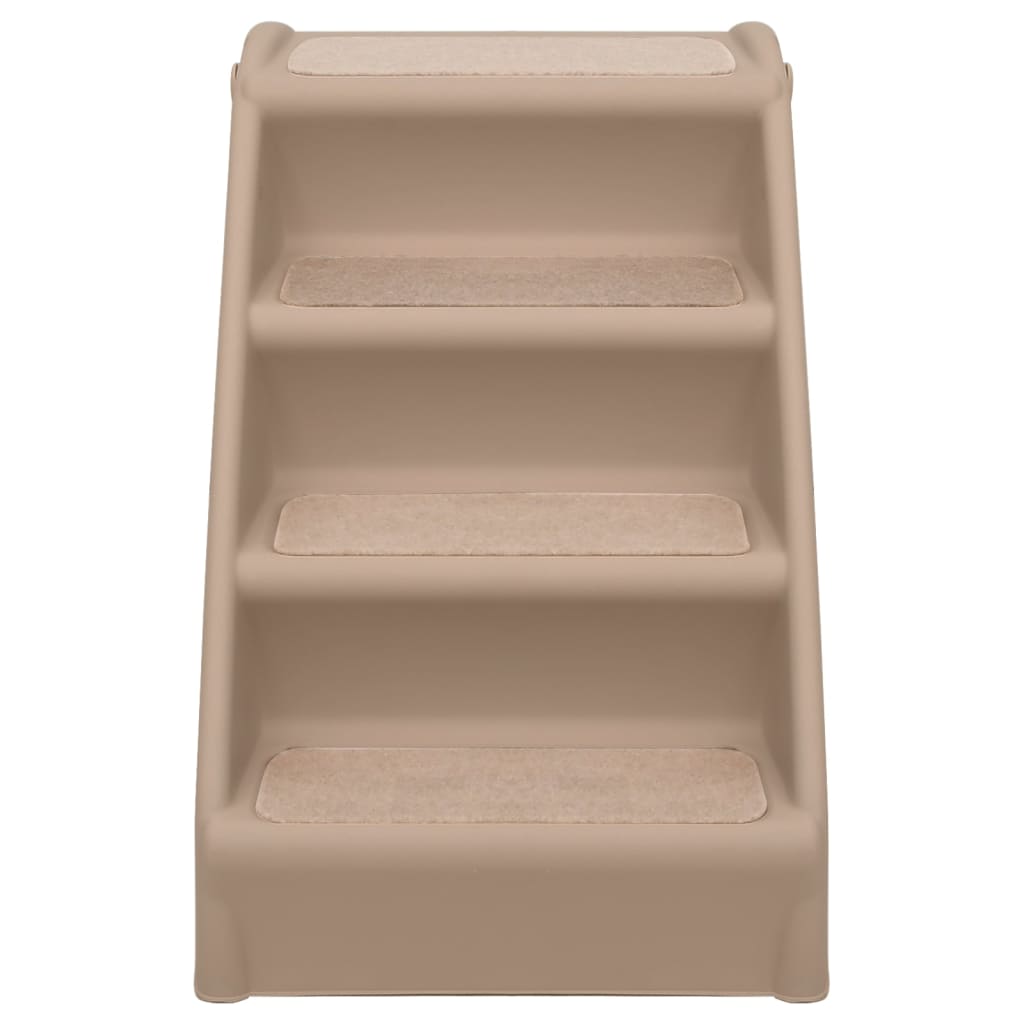 Foldable dog stairs brown 62x40x49.5 cm