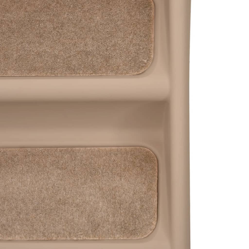 Foldable dog stairs brown 62x40x49.5 cm