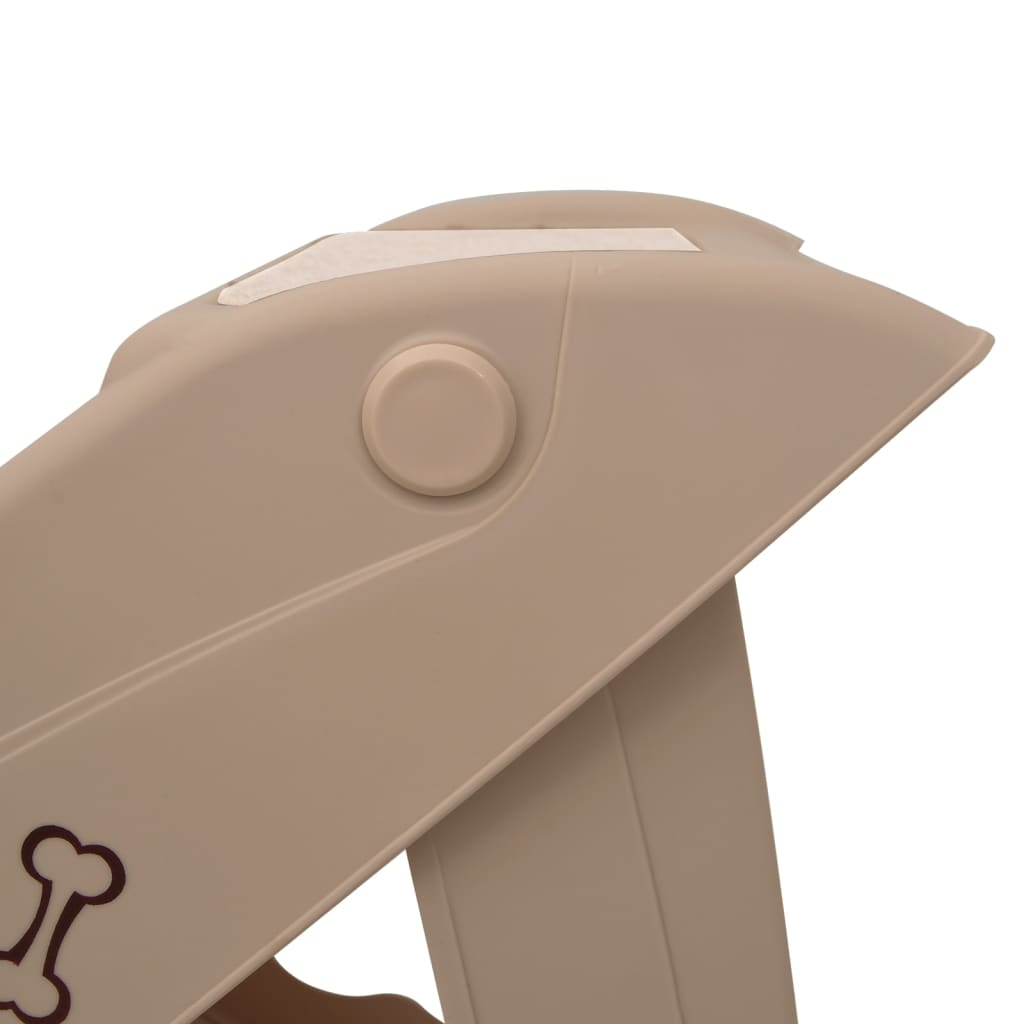 Foldable dog stairs brown 62x40x49.5 cm