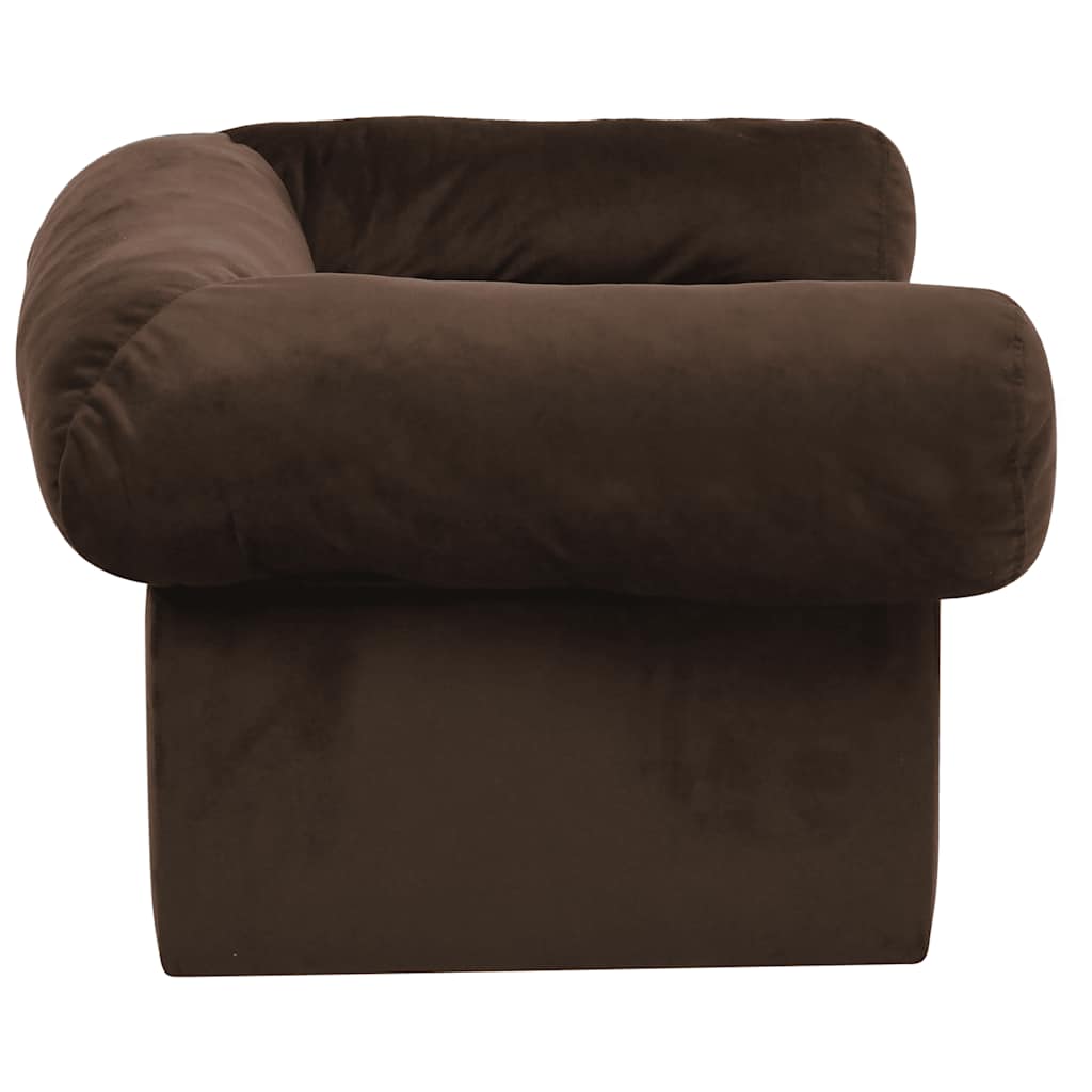 Koiran sohva vetolaatikolla ruskea 75x50x38 cm plyysi