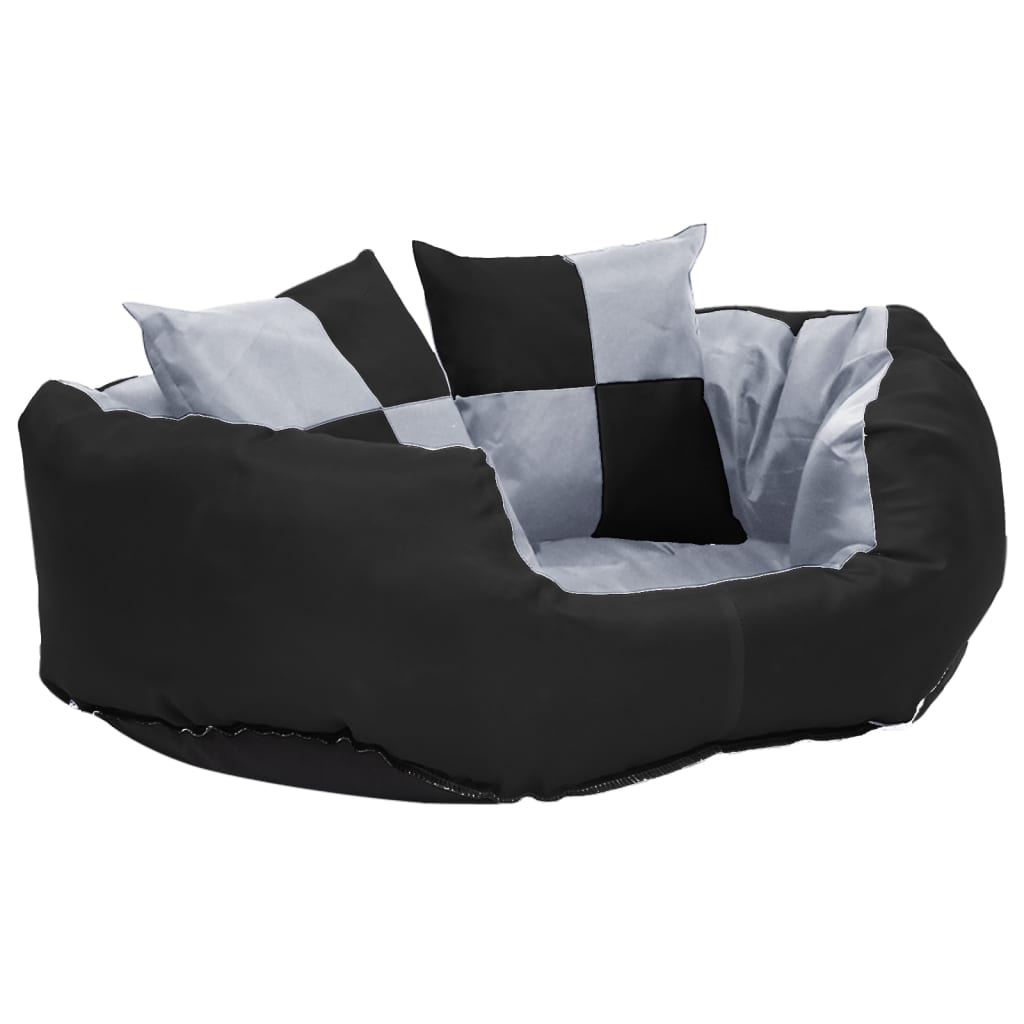 Double-sided washable dog pillow gray and black 65x50x20 cm