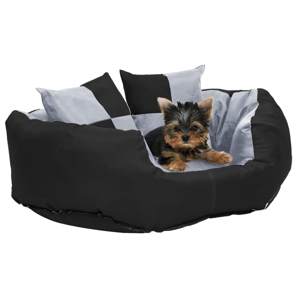 Double-sided washable dog pillow gray and black 65x50x20 cm