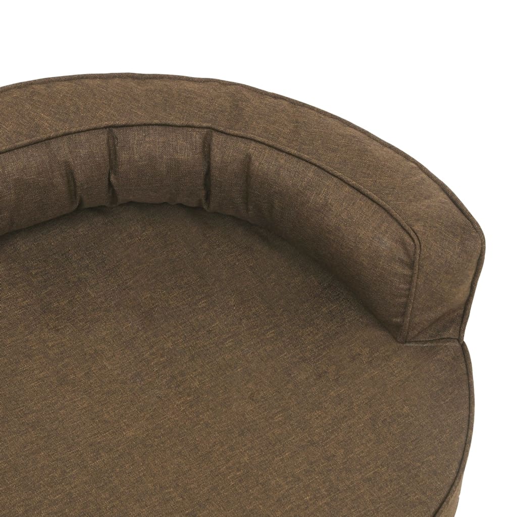 Ergonomic dog bed mattress 75x53 cm linen style brown