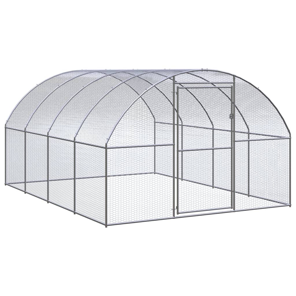 Outdoor chicken coop 3x4x2 m galvanized steel
