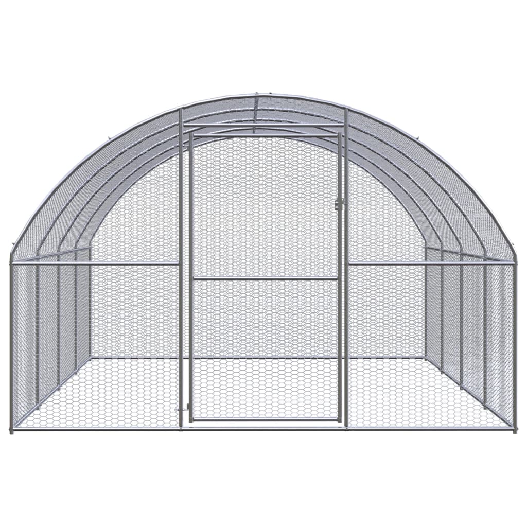 Outdoor chicken coop 3x4x2 m galvanized steel