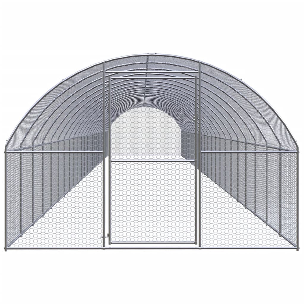Outdoor chicken coop 3x24x2 m galvanized steel
