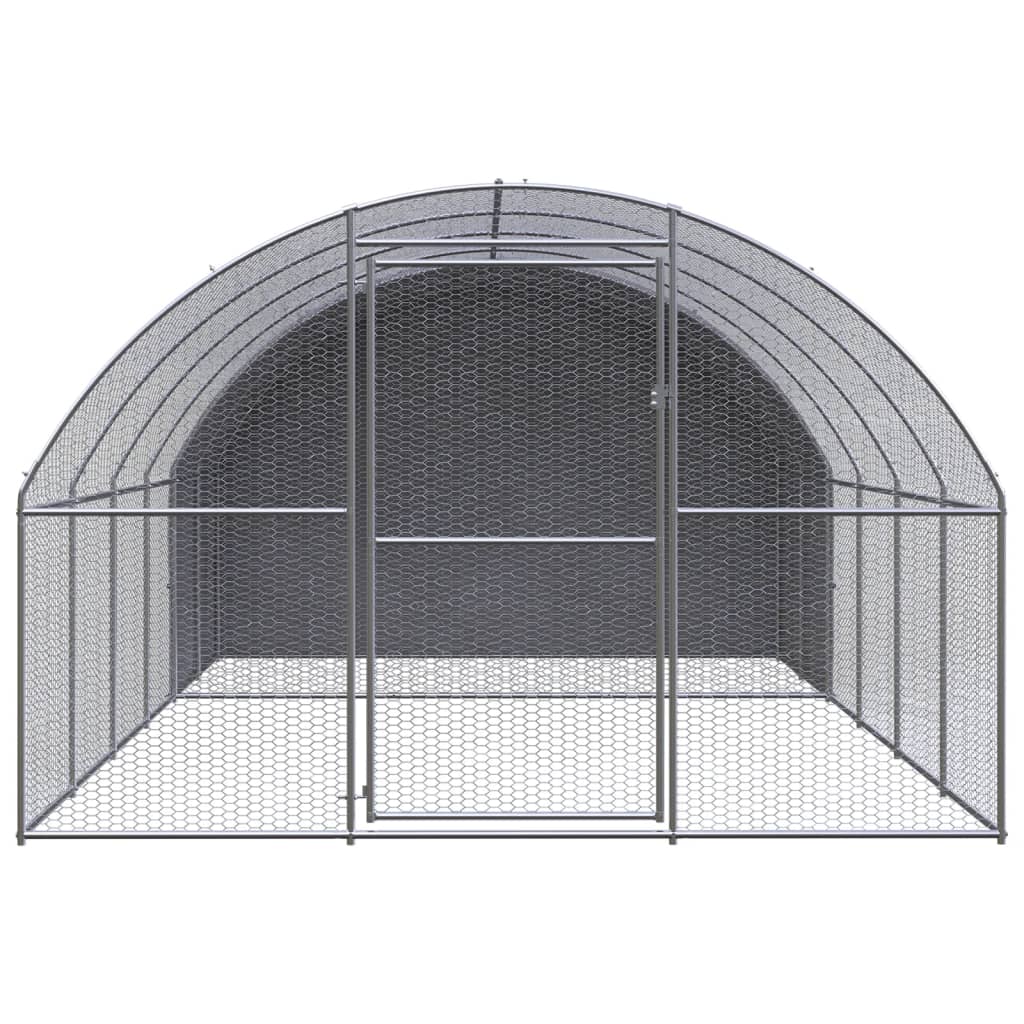 Outdoor chicken coop 3x4x2 m galvanized steel