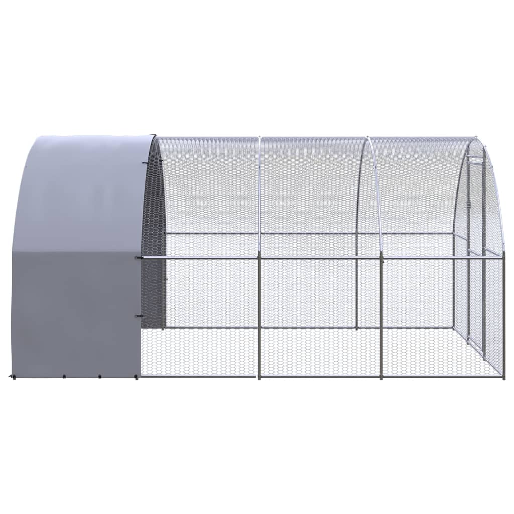 Outdoor chicken coop 3x4x2 m galvanized steel