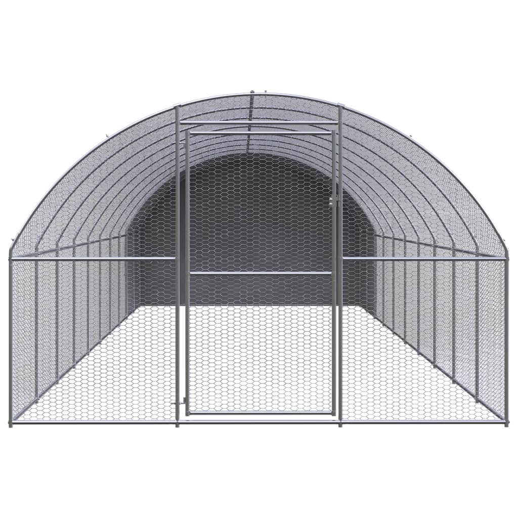 Outdoor chicken coop 3x10x2 m galvanized steel
