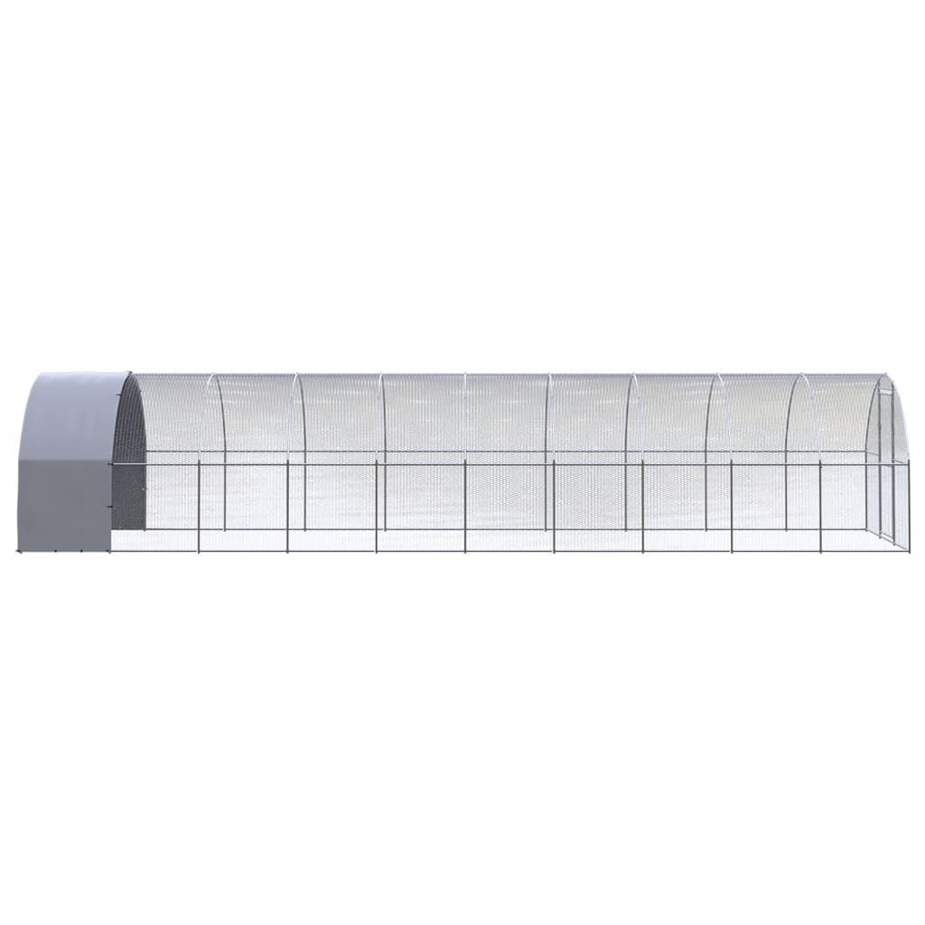 Outdoor chicken coop 3x10x2 m galvanized steel