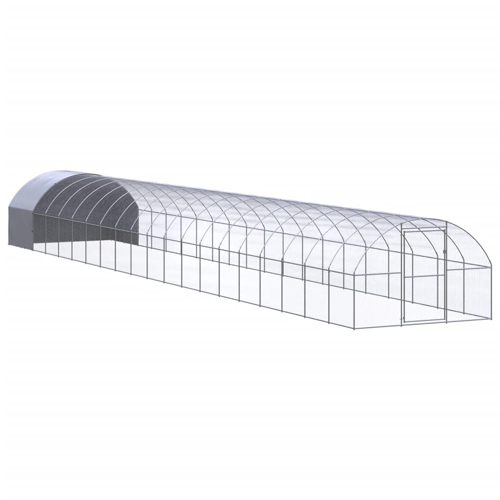 Outdoor chicken coop 3x20x2 m galvanized steel