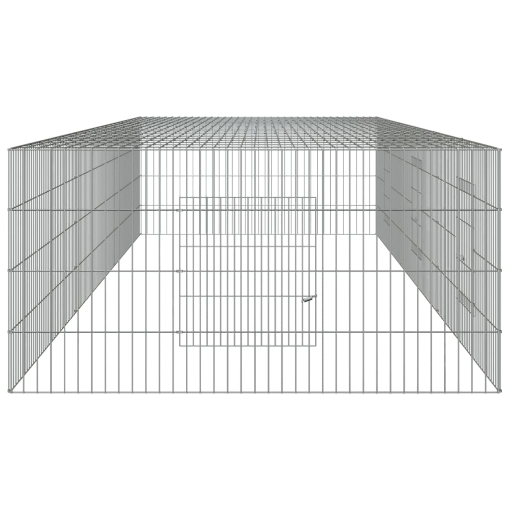 3-paneelinen kanihäkki 325x109x54 cm galvanoitu rauta