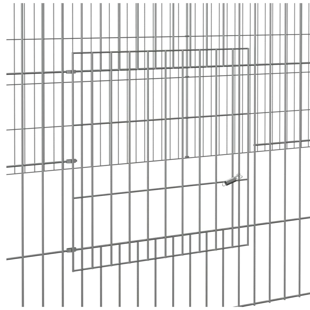 3-paneelinen kanihäkki 325x109x54 cm galvanoitu rauta