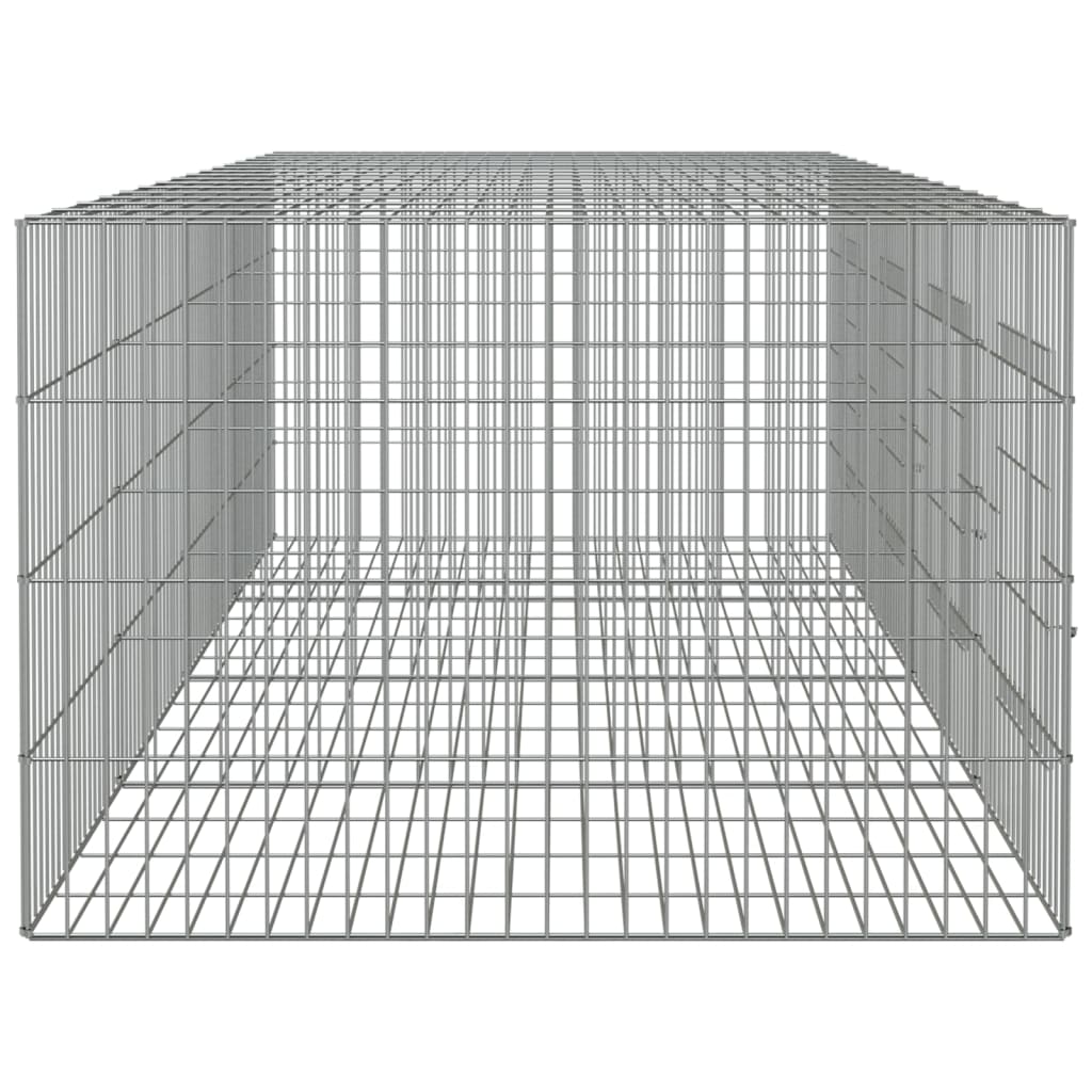 4-paneelinen kanihäkki 217x79x54 cm galvanoitu rauta