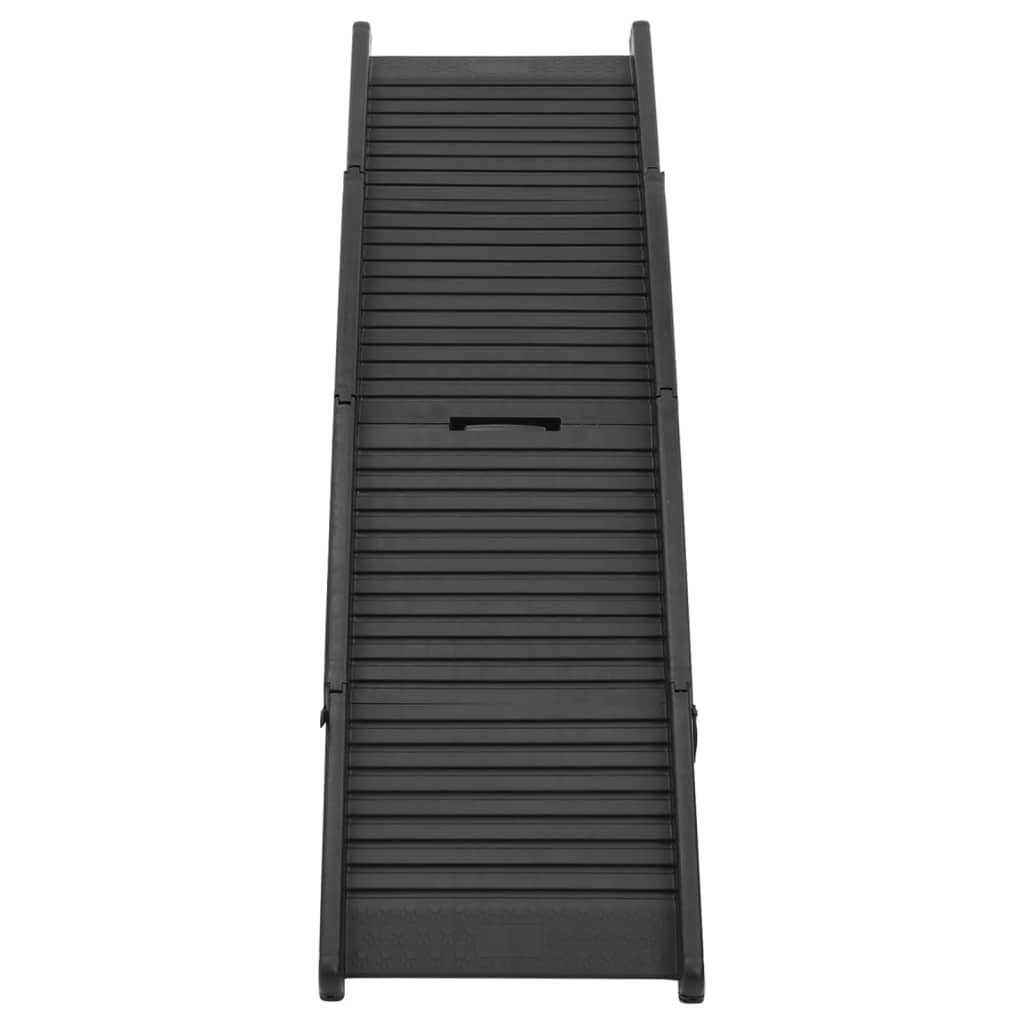 Foldable dog ramp black 153x40x12.5 cm plastic