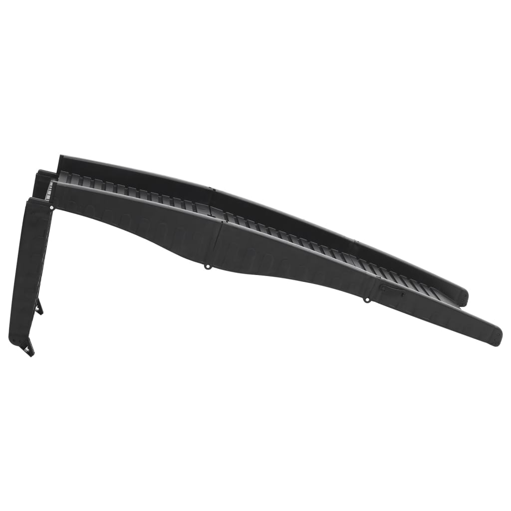 Foldable dog ramp black 153x40x12.5 cm plastic