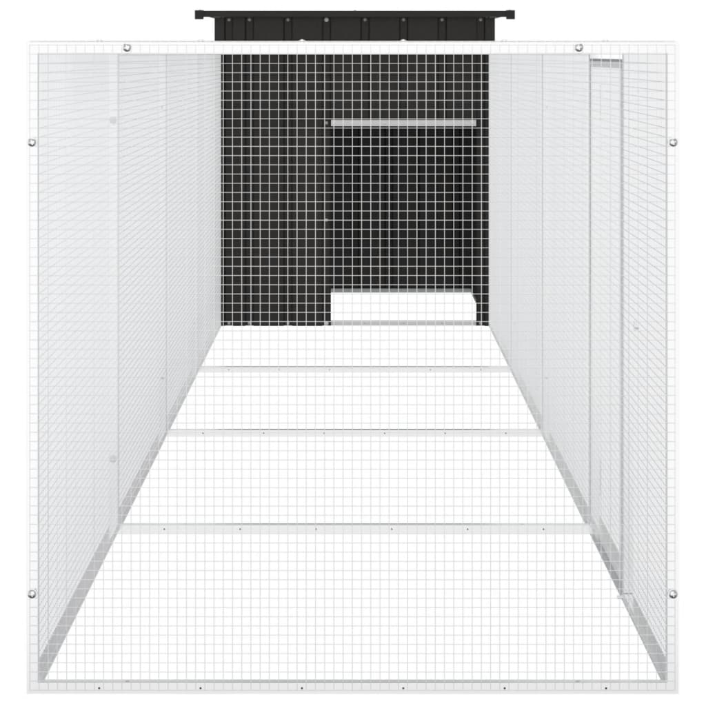 Chicken coop anthracite 500x91x100 cm galvanized steel
