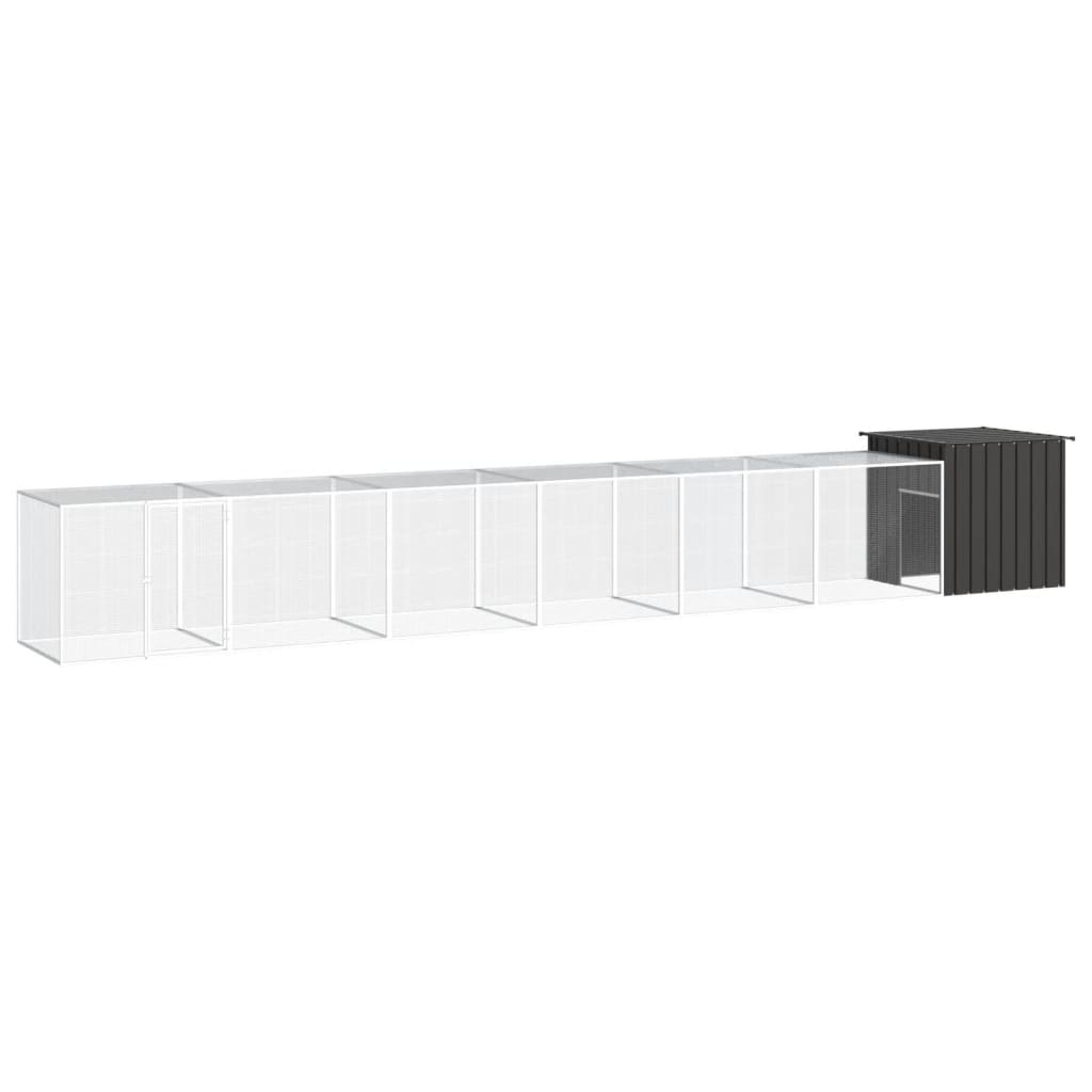 Chicken coop anthracite 700x91x100 cm galvanized steel