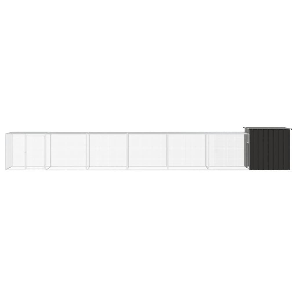 Chicken coop anthracite 700x91x100 cm galvanized steel