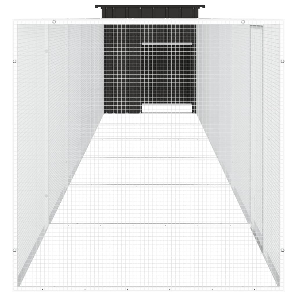 Chicken coop anthracite 700x91x100 cm galvanized steel