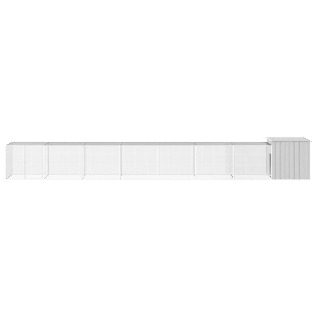 Chicken coop grey 700x91x100 cm galvanized steel