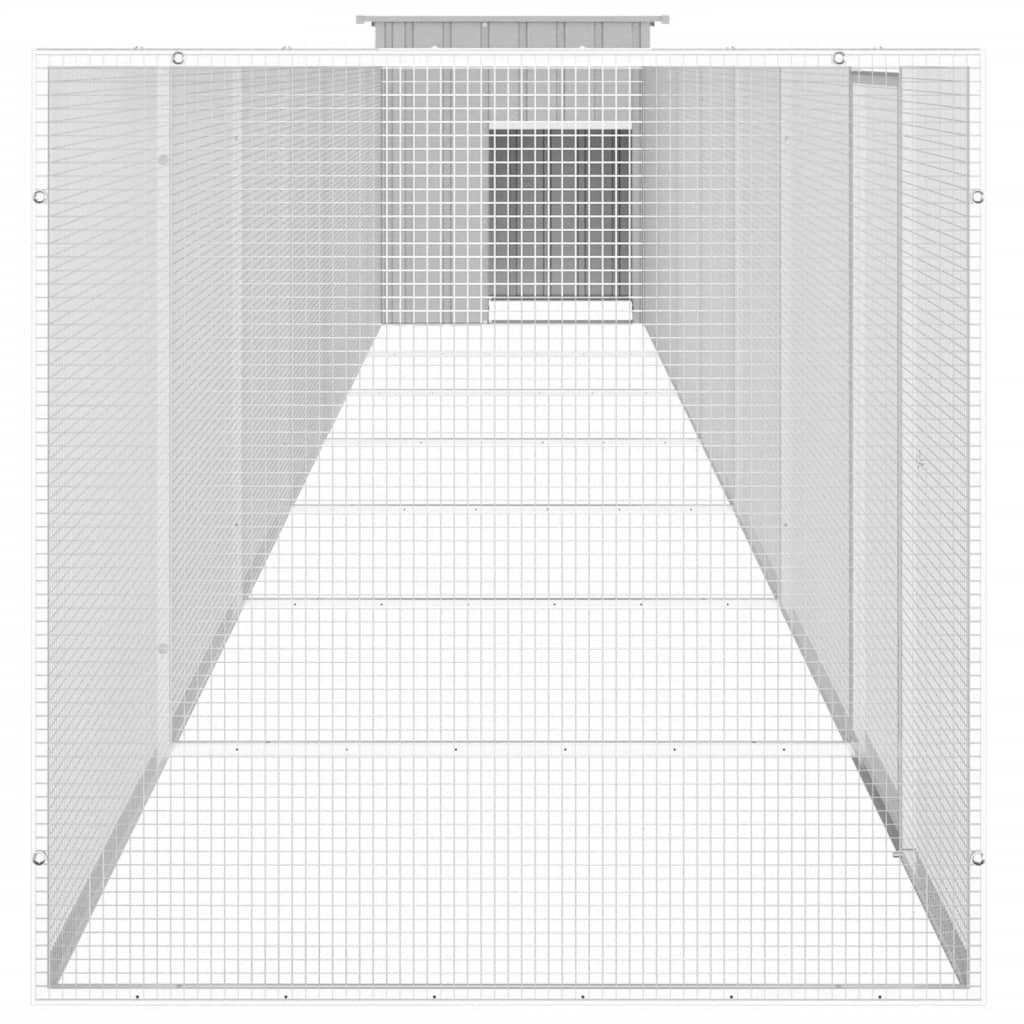 Chicken coop grey 700x91x100 cm galvanized steel