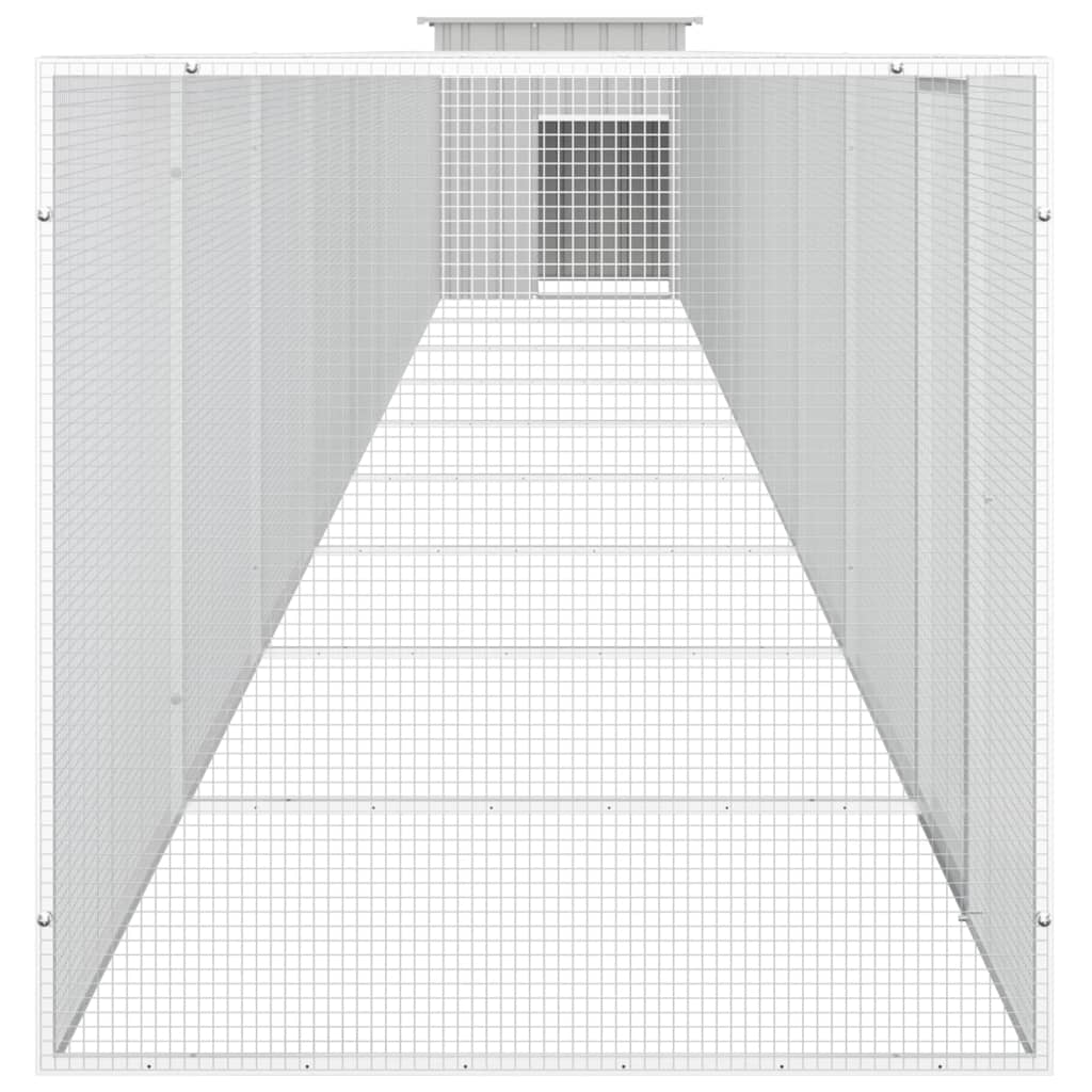 Chicken coop grey 1000x91x100 cm galvanized steel