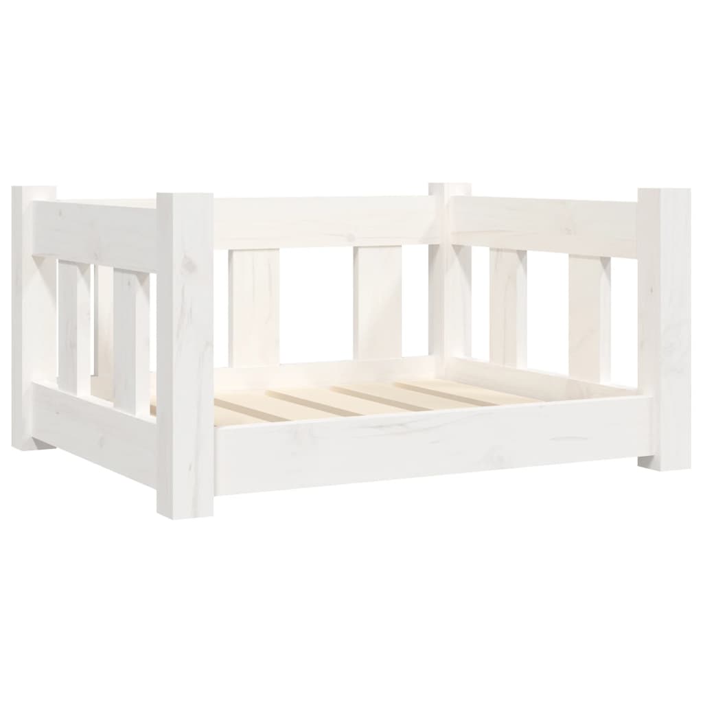 Dog bed white 55.5x45.5x28 cm solid pine
