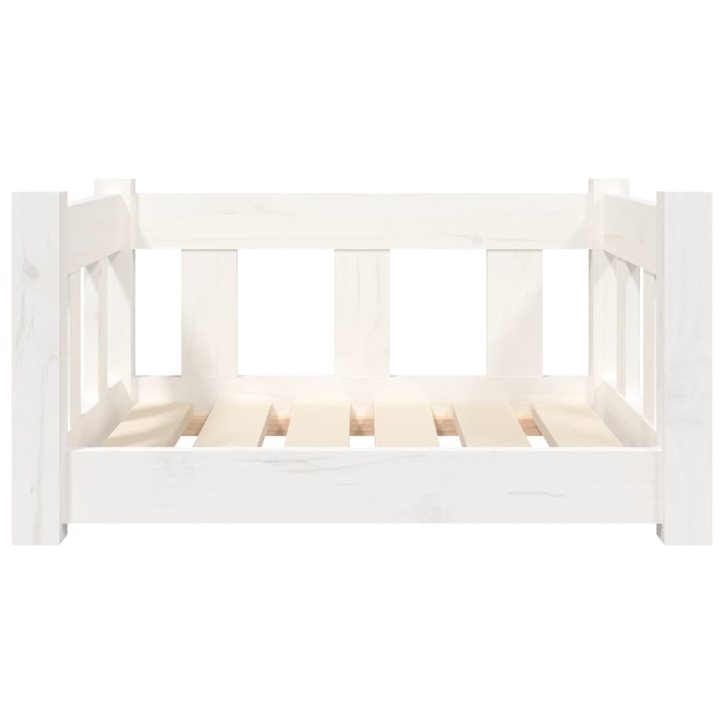 Dog bed white 55.5x45.5x28 cm solid pine