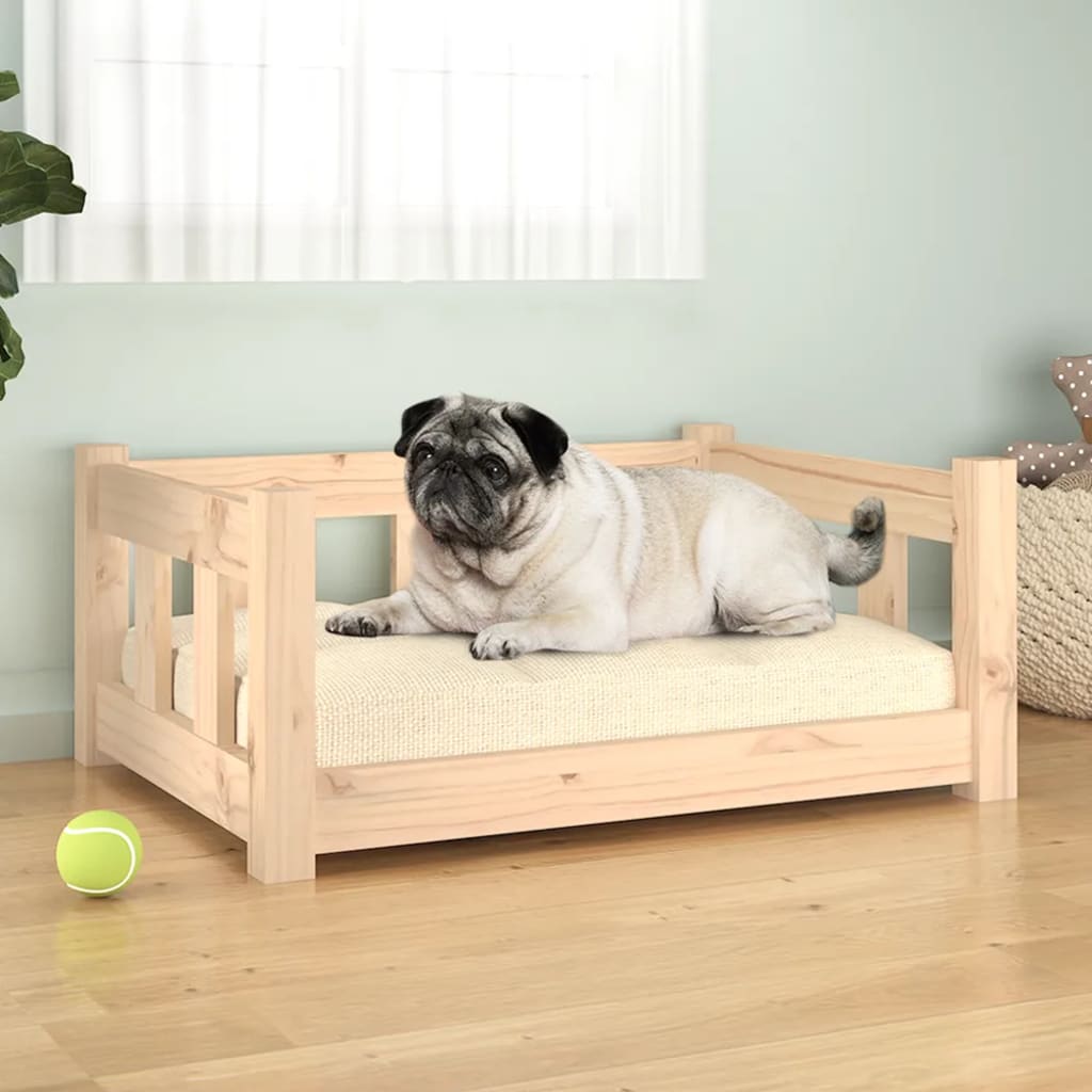 Dog bed 65.5x50.5x28 cm solid pine