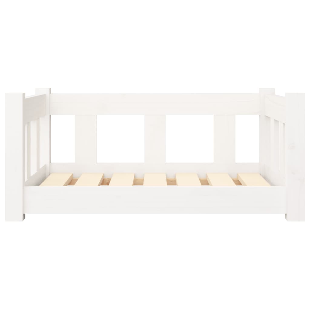 Dog bed white 65.5x50.5x28 cm solid pine
