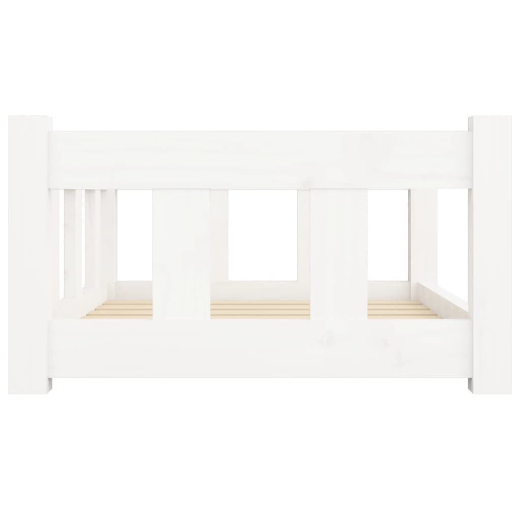 Dog bed white 65.5x50.5x28 cm solid pine