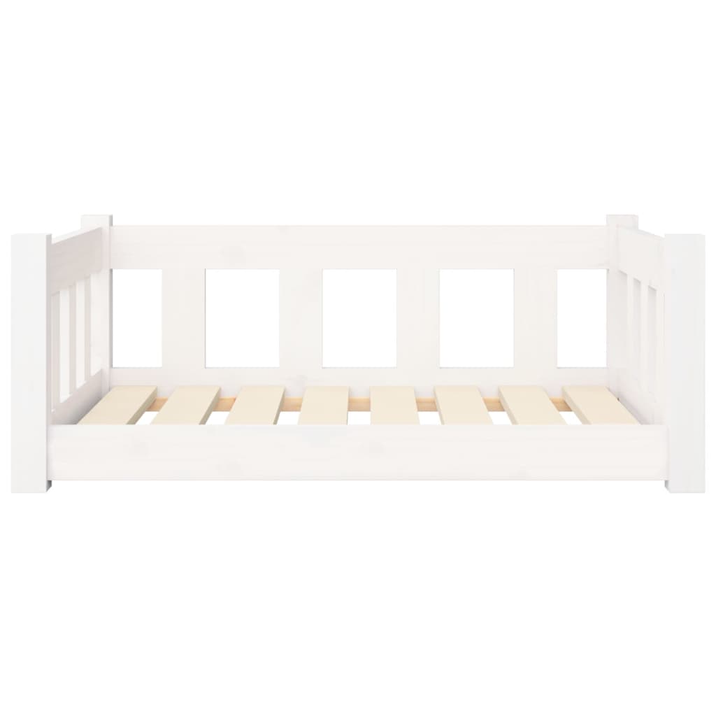 Dog bed white 75.5x55.5x28 cm solid pine