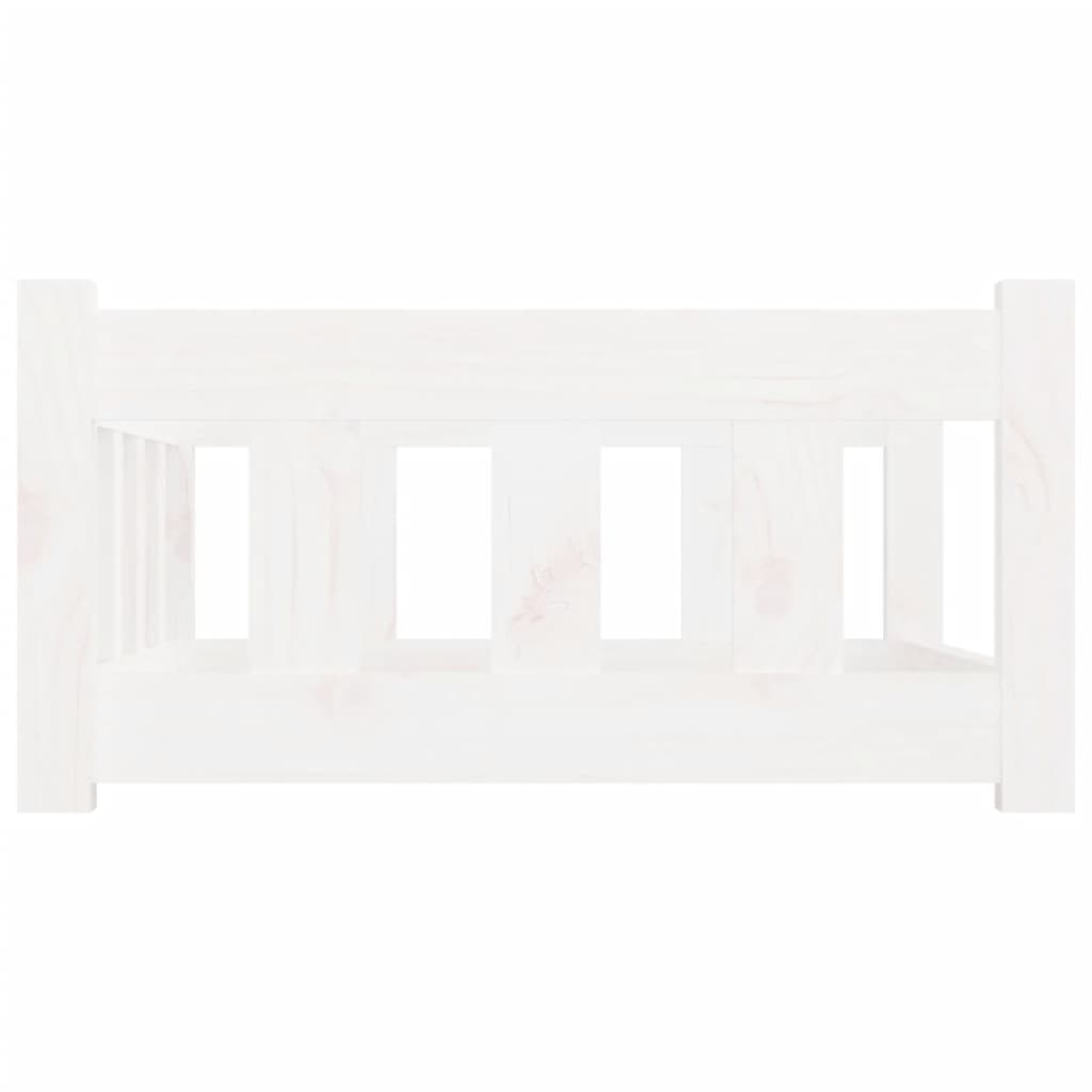 Dog bed white 75.5x55.5x28 cm solid pine