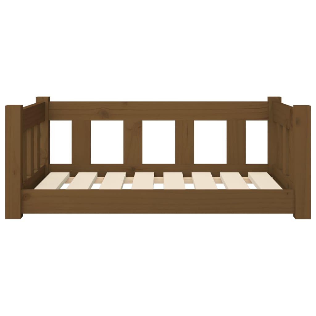 Dog bed honey brown 75.5x55.5x28 cm solid pine