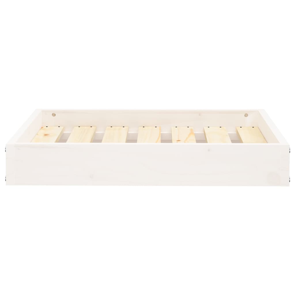 Dog bed white 61.5x49x9 cm solid pine