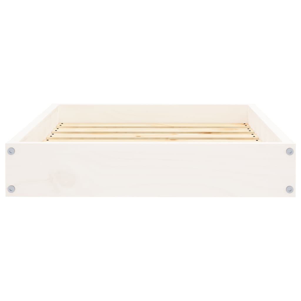 Dog bed white 61.5x49x9 cm solid pine