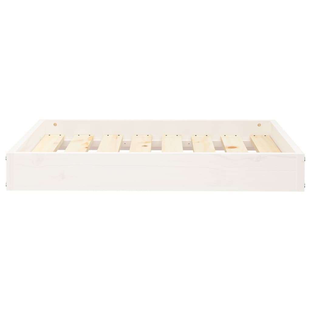 Dog bed white 71.5x54x9 cm solid pine