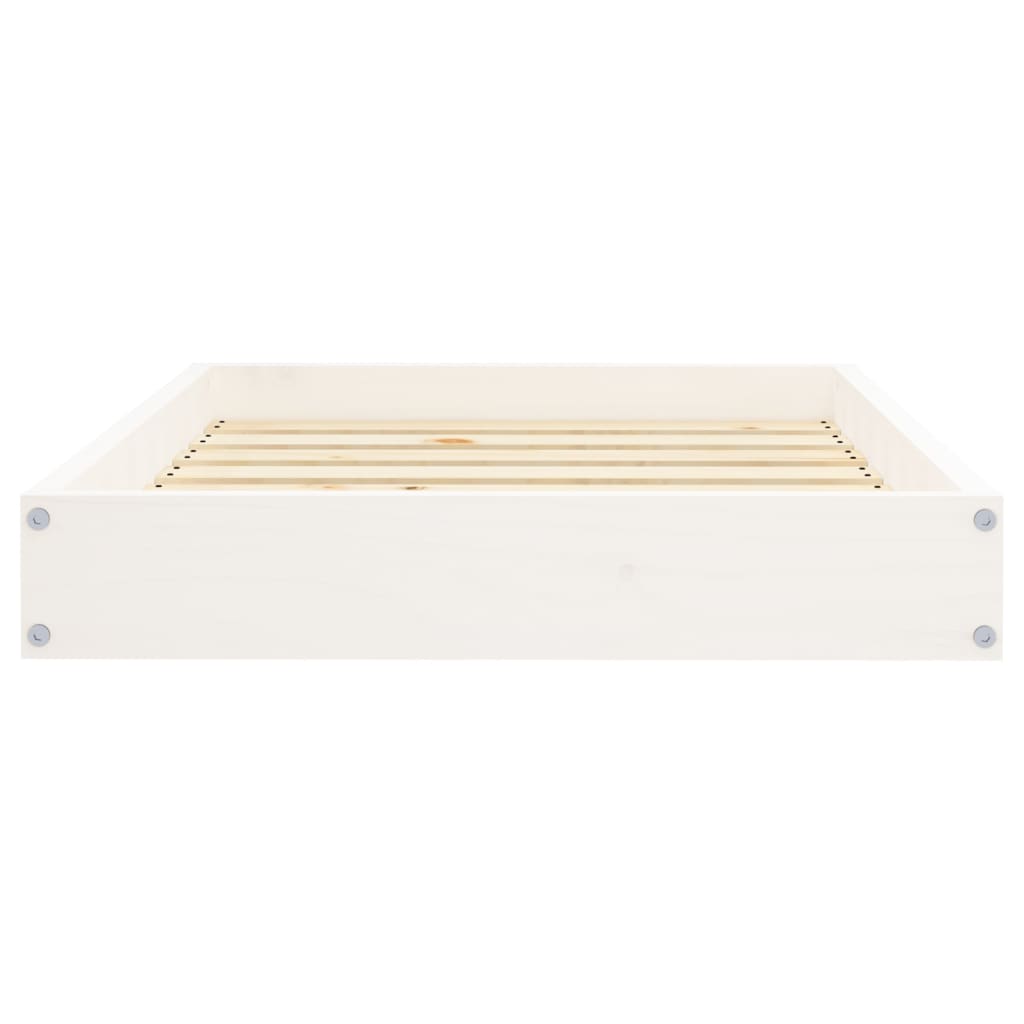 Dog bed white 71.5x54x9 cm solid pine