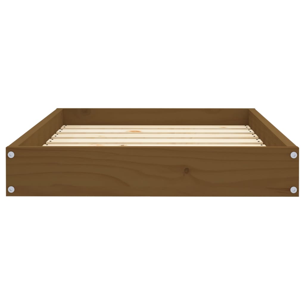 Dog bed honey brown 71.5x54x9 cm solid pine