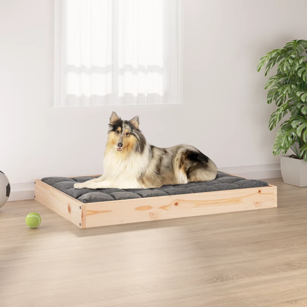 Dog bed 91.5x64x9 cm solid pine