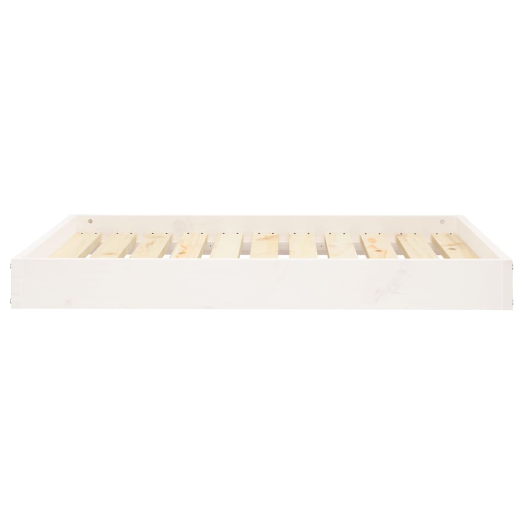 Dog bed white 91.5x64x9 cm solid pine