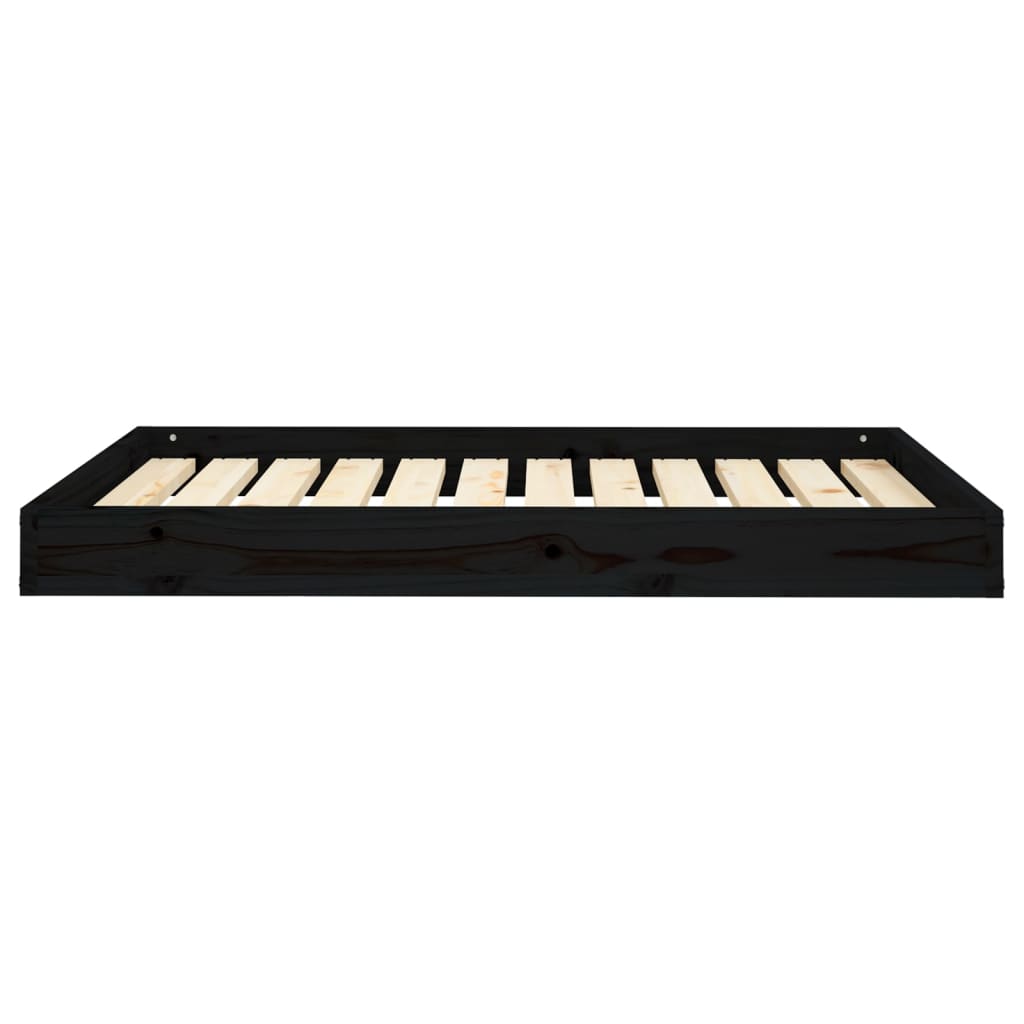 Dog bed black 101.5x74x9 cm solid pine