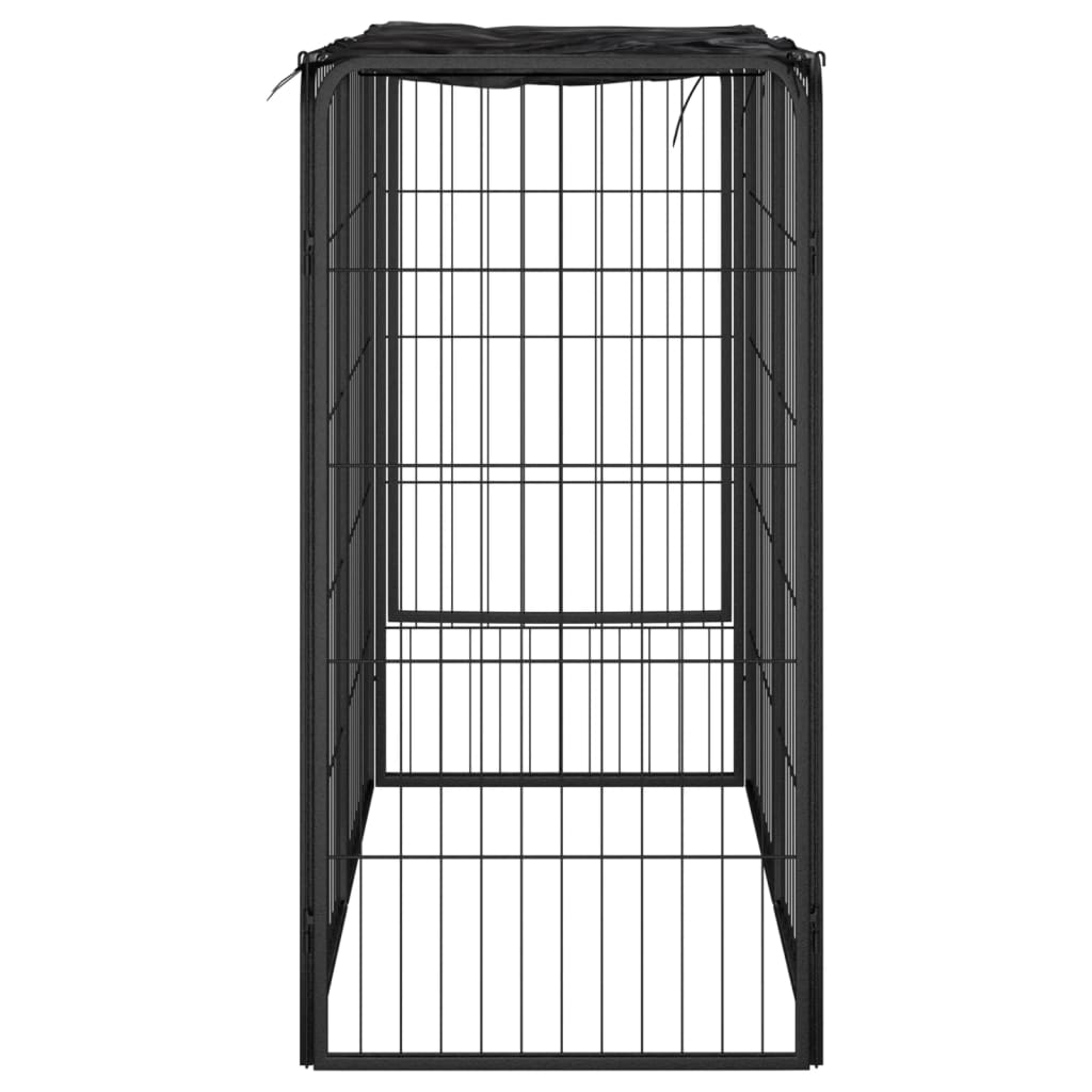 Koiranhäkki 6 paneelia musta 50x100 cm jauhemaalattu teräs