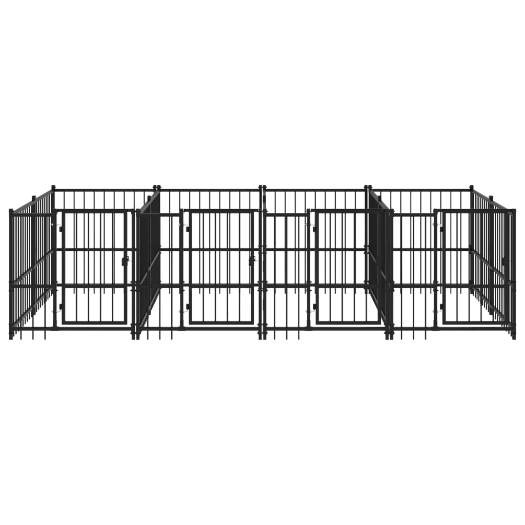 Koiran ulkohäkki teräs 7,51 m²