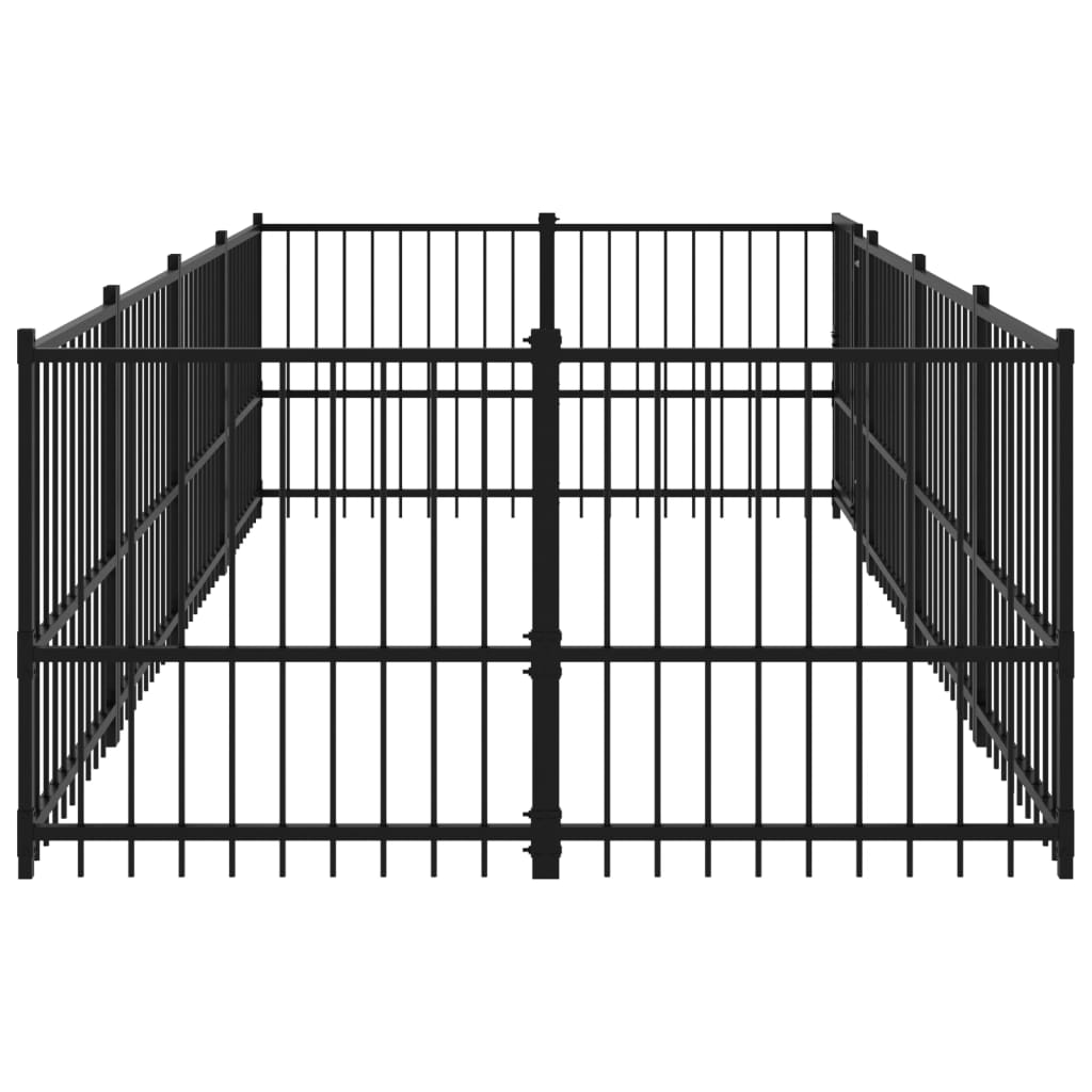 Outdoor dog cage steel 7.51 m²