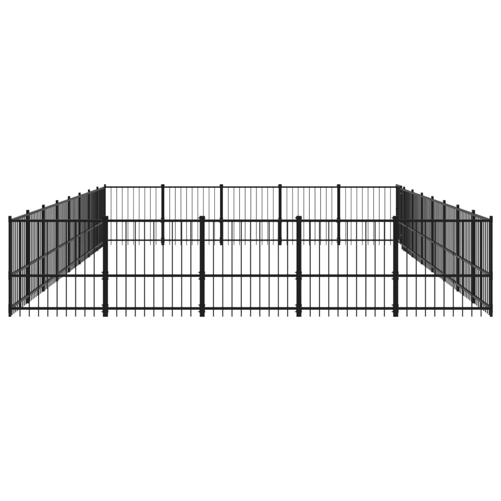 Koiran ulkohäkki teräs 37,64 m²